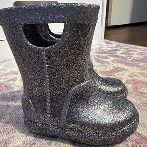 UGG Toddler  DRIZLITA GLITTER Waterproof Rain Boots Size 6 GLITTER GREY